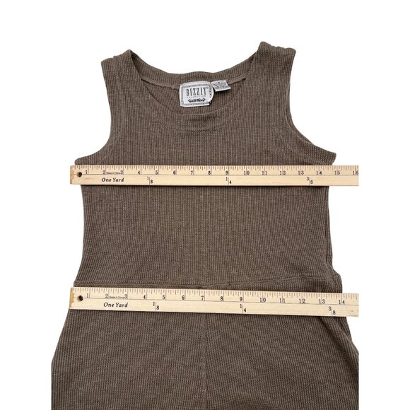 Vintage Bizzit Collection 2 Pc Cardigan & Sleeveless Dress Waffle Knit Women's M - Picture 7 of 8